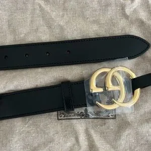 Gucci GG MARMONT LEATHER BELT WITH SHINY BUCKLE 414516 0YA0G 1000 80 Gucci | Accessories | Gucci Gg Marmont Leather Belt With  main image 3
